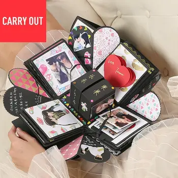 

Valentine's Day Present DIY Photo Album Surprise Love Explosion Box Gift for Anniversary Scrapbook Birthday For Girlfriends