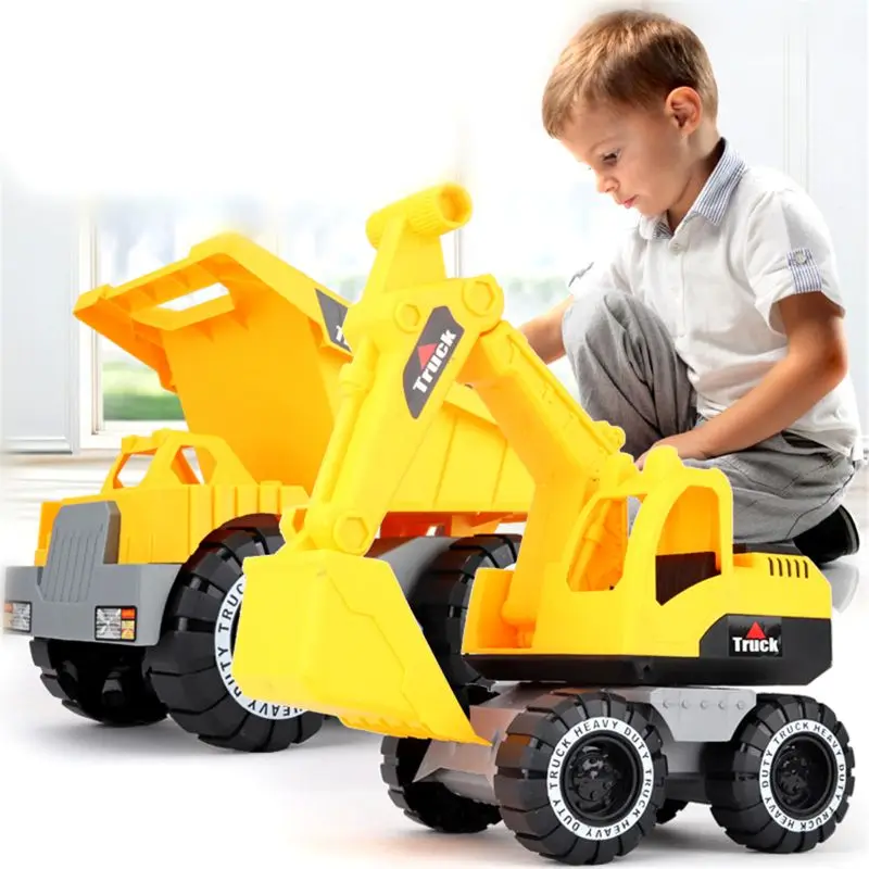 

Baby Classic Simulation Engineering Car Toy Excavator Model Tractor Toy Dump Truck Model Beach Toy Gift for Boy