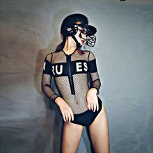 Сексуальный женский наряд диджея, одежда для выступлений, фестиваль, ночной клуб, Gogo, танец, Рейв, шляпа, шоу, танцевальный костюм, сетчатый комбинезон, сценическое платье