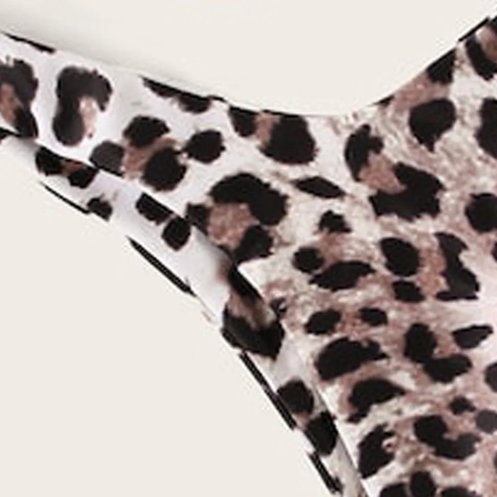 Women Bikini Bottom Tankini Swim Skirt Plus Size Bikini Leopard Swim Trunks Swim Skirt Build-in Brief Swimwear #3d23 (3)