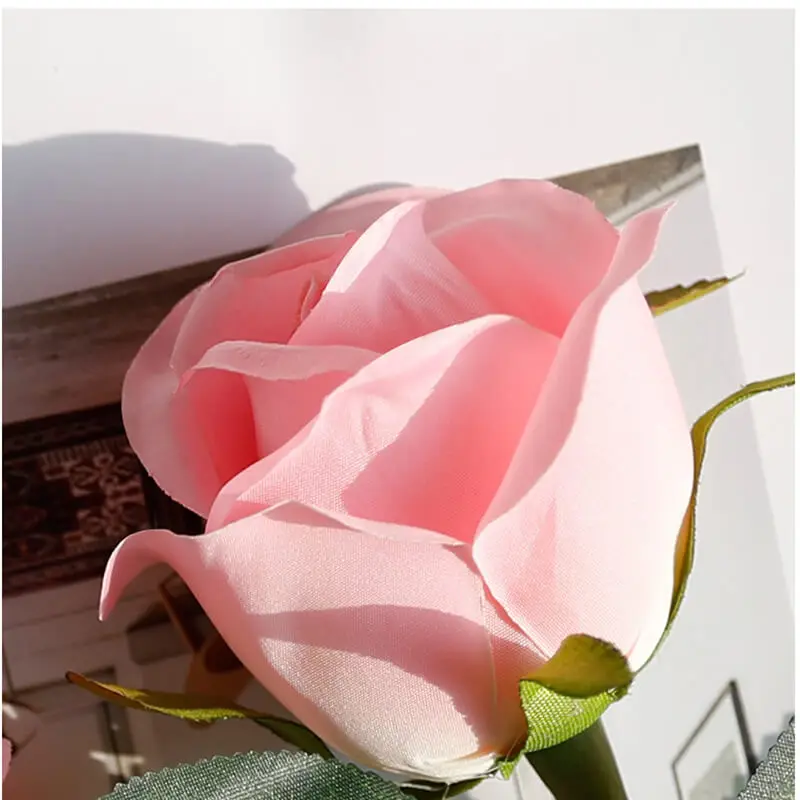 10 шт./компл. 50 см шампанское роза цветы Комплект красные розы искусственные цветы букет свадебный стол Декор украшение дома