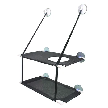 

20kg Two Layers Pet Cats Basking Window Mounted Suction Cup Hanging Hammock small Cat Bed Pet