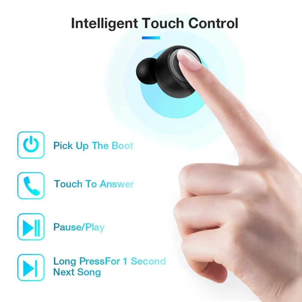 Touch Control Bluetooth Earphone Headphone TWS Blutooth Headphones Handsfree Earphones Sports Earbuds Gaming Headset Stereo 5 0