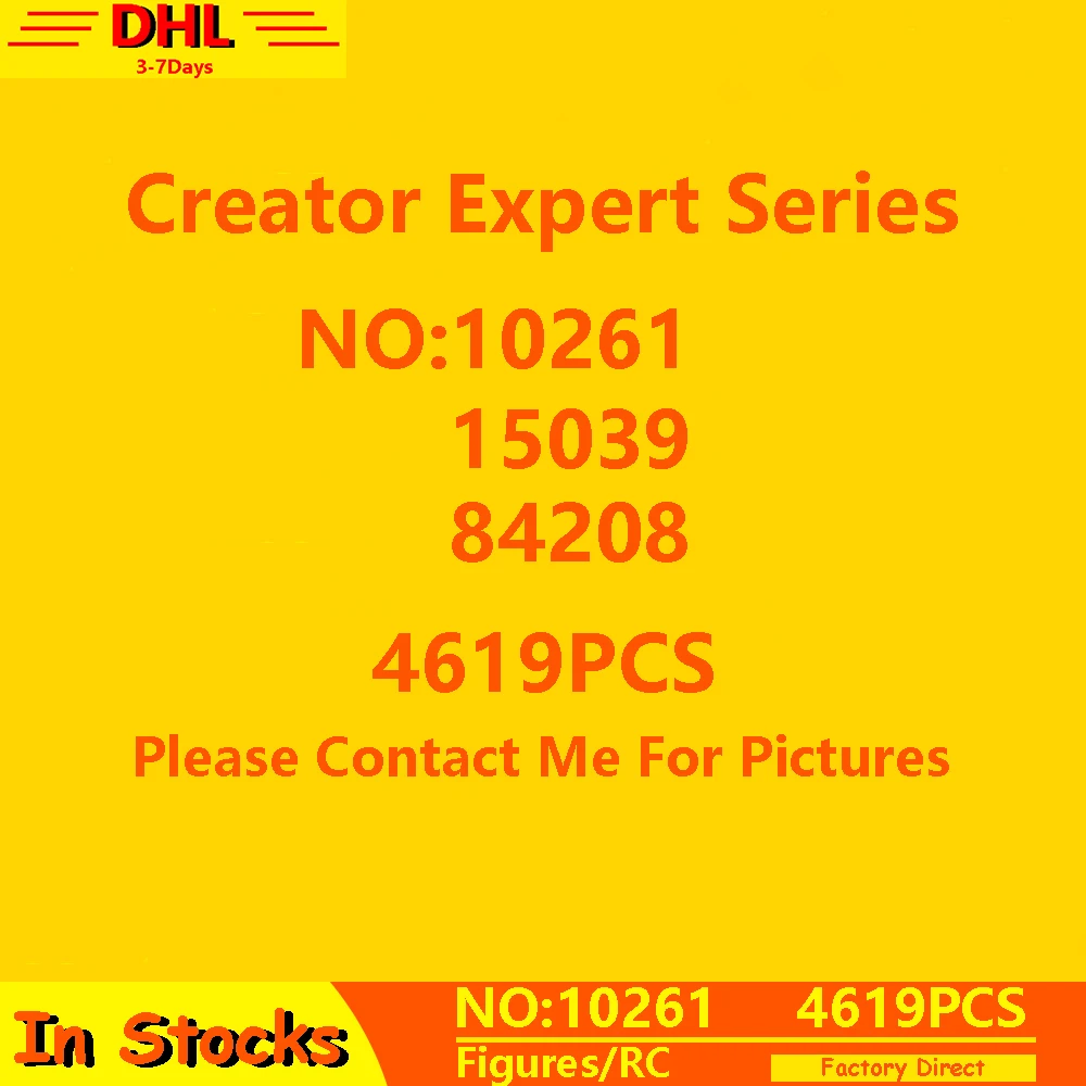 

IN STOCK DHL 15039 Roller Coaster Model Building Blocks Bricks With MOTOR LIGHTING Compatible with lEGOED 10261 Toys Kids Gifts