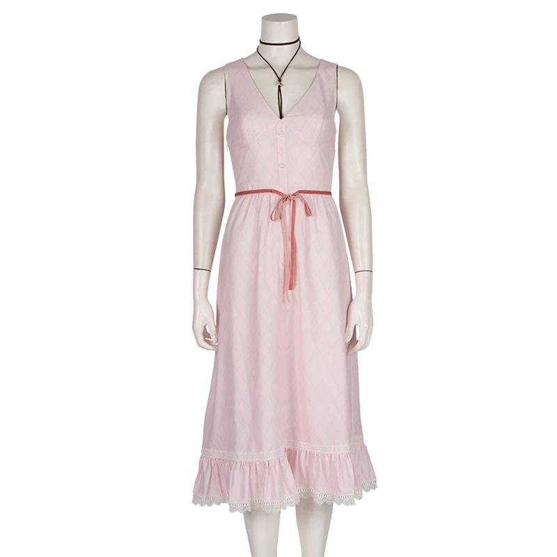 CosDaddy Aerith Gainsborough костюм женщины финальный косплей розовый Фэнтези платье наряд полный комплект