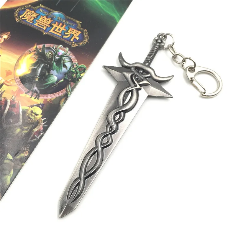 Игра WOW брелок 12 см оружие Модель Lich King Frostmourne брелок Horde The Alliance аксессуары сувениры на цепочку для ключей подарки