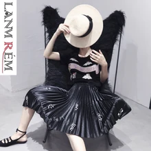 Модная плиссированная юбка с блестками и бисером для женщин на весну и лето 211 p, новая модная эластичная Универсальная Женская юбка с высокой талией YG577