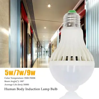 

5W E27 LED Bubble Bulb Infrared Motion Sensor Light 85-265V Water Drop