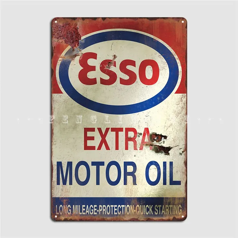 Esso Vintage Sign Targhe In Metallo Targhe Pub Design Bar Cave Tin Sign Poster