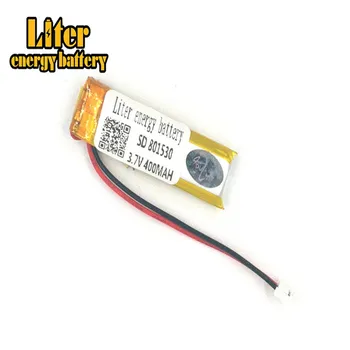 

1.5MM 2pin connector 3.7V 801530 400mah Rechargeable lipo battery solar li ion polymer lithium battery MP3 MP4 MP5 small toys