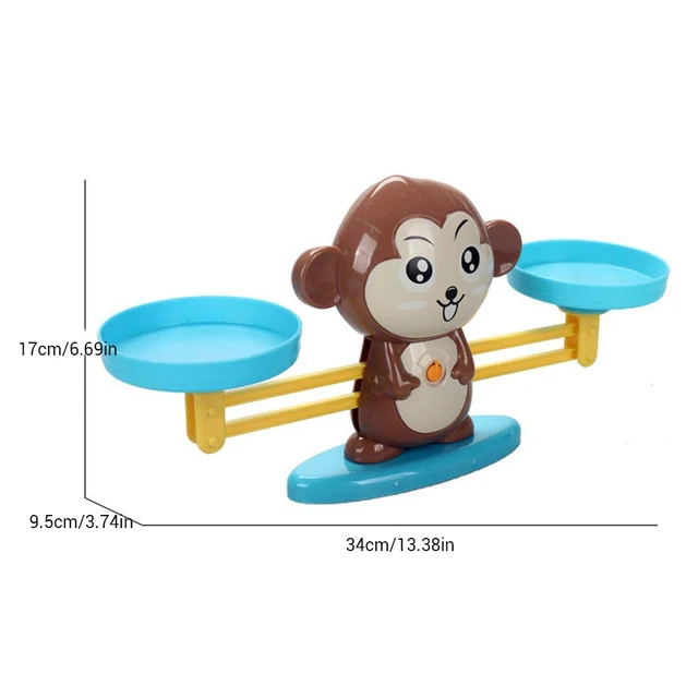 Monkey Digital Balance Scale Toy Early Learning Balance Children Enlightenment Digital Addition and Subtraction Math Scales Toys 4