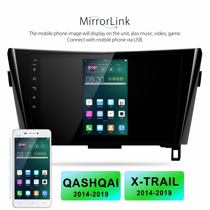 Top Dinpei Android 9.0 Car Radio Multimedia Player For  Nissan X-Trail Qashqai 2014 2015-2019 GPS Navigation Carplay 4G wifi video 1