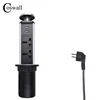 COSWALL PULL POP UP 2 Universal Power Socket 2 USB Charging Port Kitchen Table Sockets Retractable Countertops Worktop EU Plug ► Photo 1/3