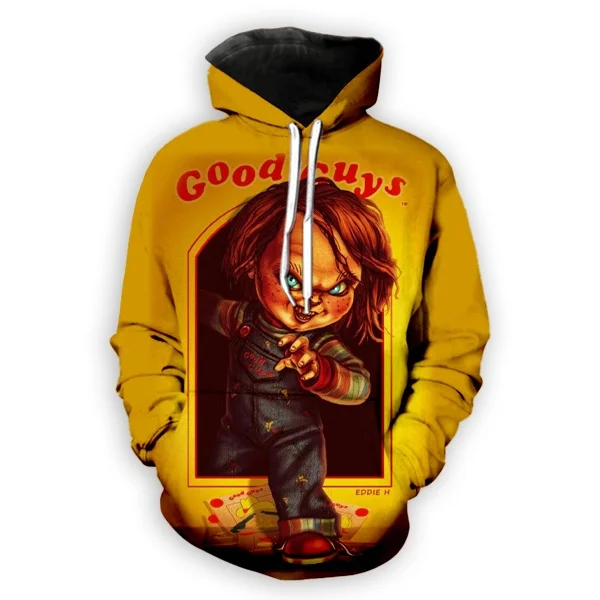 

Новинка 3D печать для невесты Чаки Модные мужские женские тренировочные костюмы с круглым вырезом детские толстовки в стиле Харадзюку