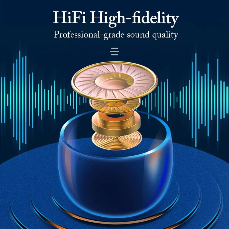 TWS Bluetooth Headset 5 0 Fingerprint Touch High definition Noise Reduction Sports Earplugs Mini HIFI Sound Effect Surround LED