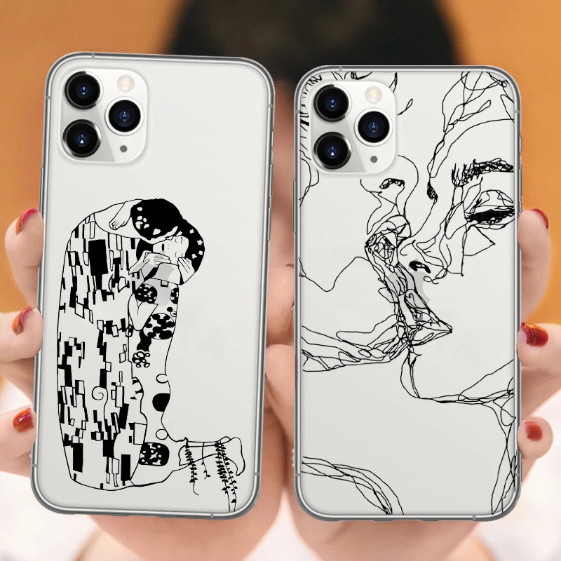 Забавный чехол для телефона с абстрактным рисунком лица iPhone 11 Pro Max X XR Xs 5S 6 6S 7 8 Plus