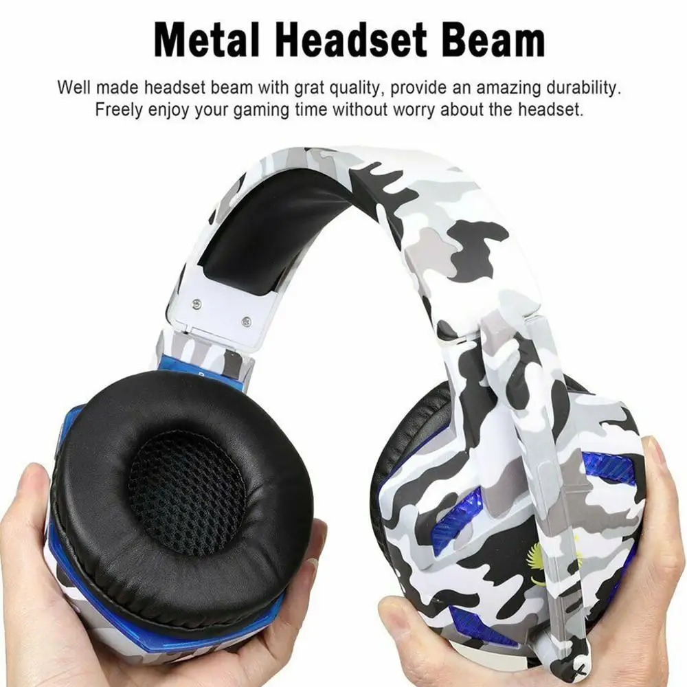 3 5mm Wired Headphone Computer Game Console Gaming Headset Head stylish Mount Earphone with Microphone