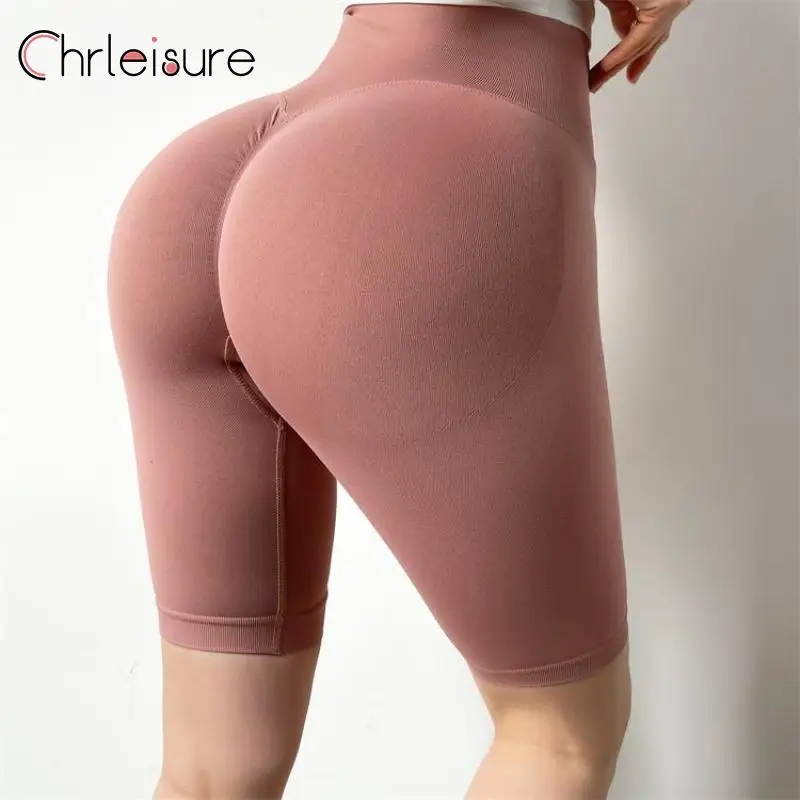 CHRLEISURE Cycling Shorts Women Yoga High Waist Biker Shorts Sports Push Up Fitness Workout Women sports shorts running shorts yoga shorts workout shorts