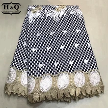 H& Q высокое качество африканская восковая Кружевная Ткань 6 ярдов/шт принты ткань с вышивкой нигерийский гипюр воск кружева для платья женщин