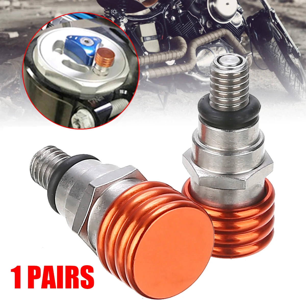 2PCS Motorcycle Fork Air Bleeder Pressure Relief Valve Stainless Steel