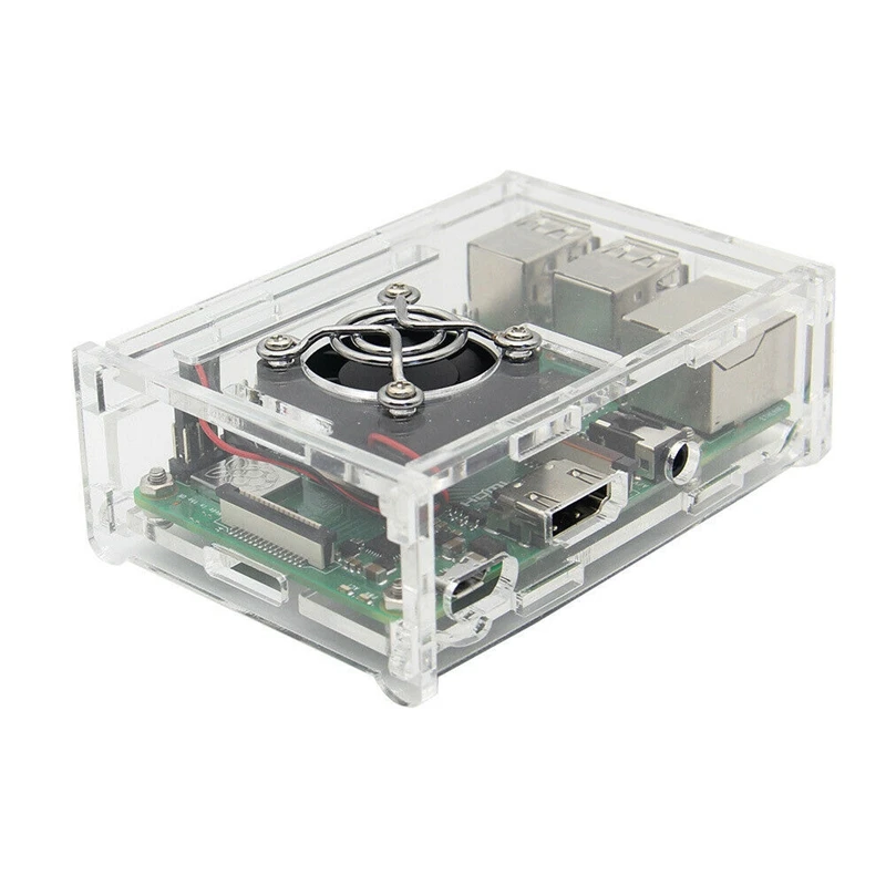 4 в 1 Raspberry Pi 3 Model B+ плата+ акриловый чехол+ вентилятор охлаждения+ теплоотвод наборы/стартовый набор-SCL