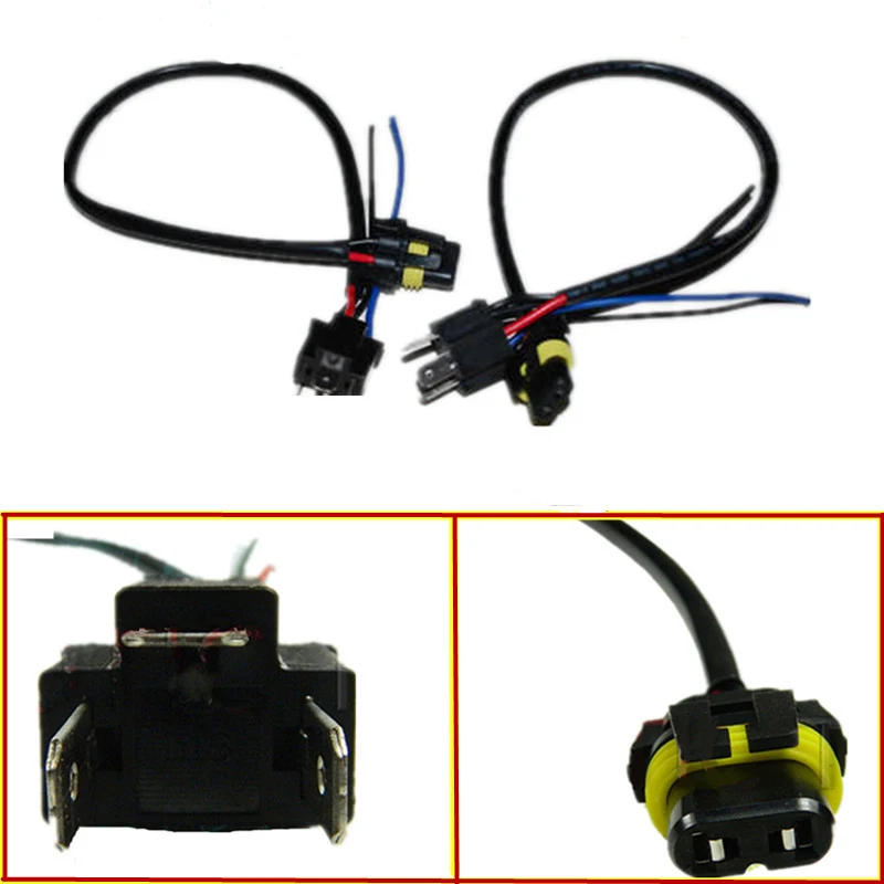 

10pcs Car-styling 9006 HB4 to H4 Wire Harness HID Xenon Power Cable Connector Ballast Socket HID Wiring relay Connector