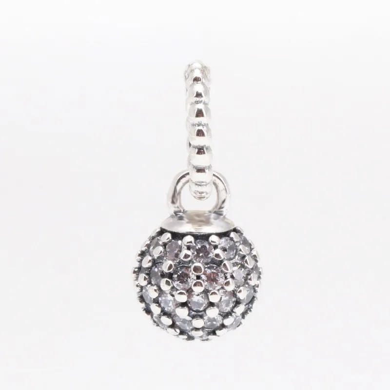 

Original 925 Sterling Silver Charm New Style With Crystal Ball Pendant Fit Pandora Women Bracelet & Necklace Diy Jewelry