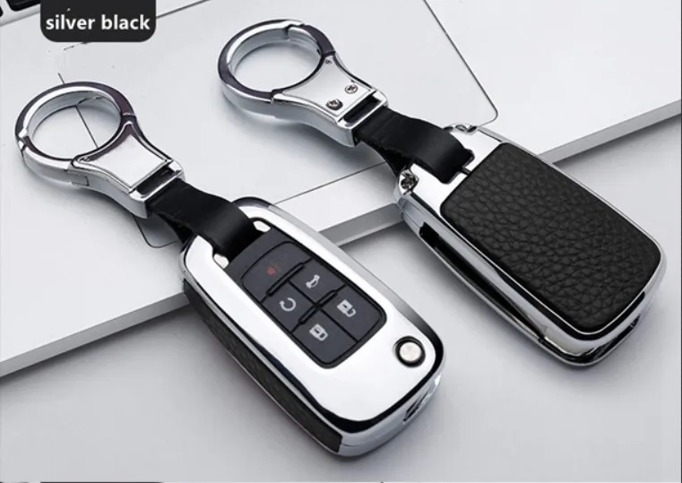 B key silver black Высокое качество автомобильный Футляр для ключей Porket для Chevrolet Cruze Aveo Trax Защитные чехлы для сидений, сшитые специально для Opel Astra Corsa Meriva Zafira Antara Mokka Insignia - Название цвета: B key silver black