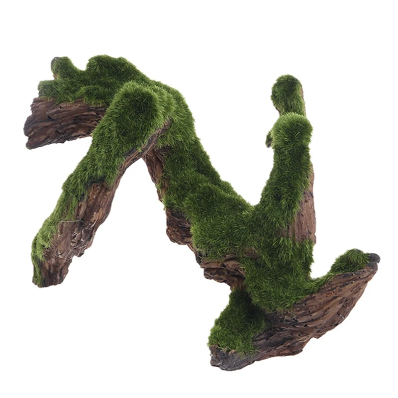 Аквариум Rockery Cave Driftwood дерево с Мохом Украшение Новый 85WC|Декорации| |