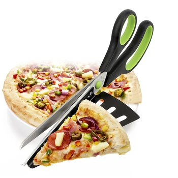 

Stainless Steel Pizza Cutter Slicer Baking Tools Pizza Scissors Knife Multi-functional Pizza Cutting Tools
