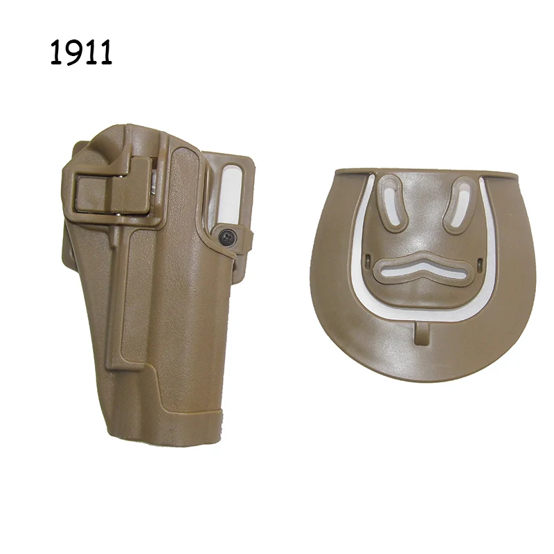 tan 1911 holster Тактический страйкбольный пистолет кобура для Glock17 Кольт 1911 Beretta M9 USP P226 Пистолет Чехол для переноски правшей БОЕВОЙ ОХОТНИЧИЙ пистолет кобура - Цвет: tan 1911 holster