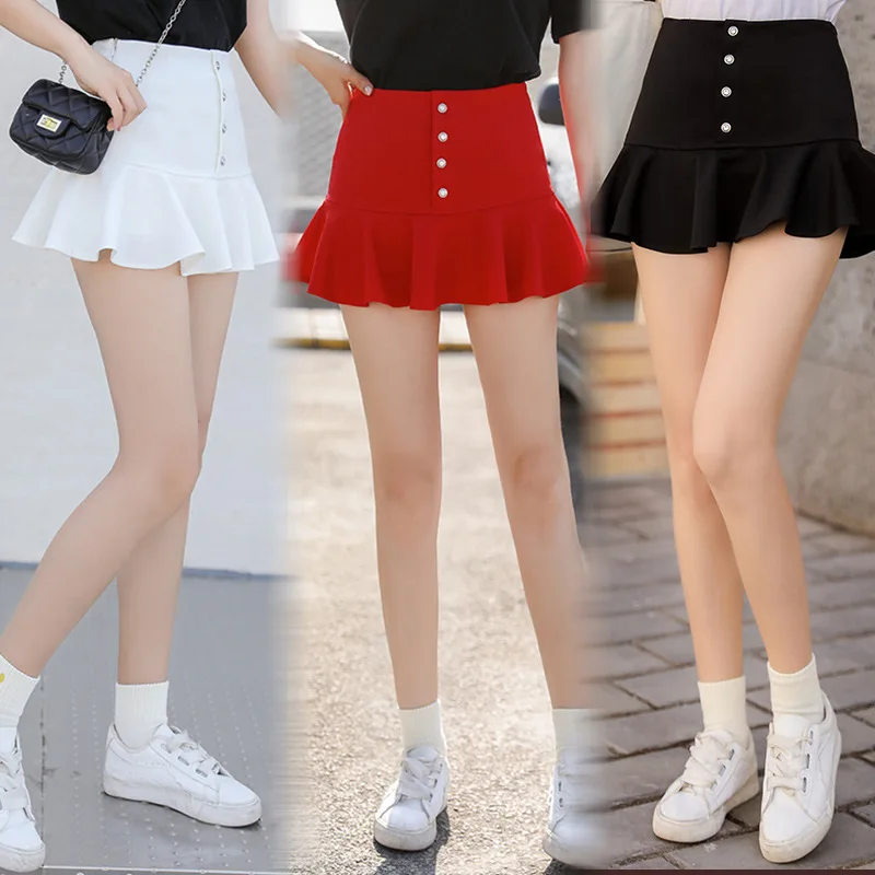 

2019 Spring And Summer New Style Korean-style Skirt WOMEN'S Bag Hip Nail Drill Short Skirt Flounced Fishtail Skirt Graceful