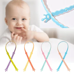 Anneau de dentition en Silicone solide pour bébés et enfants en bas âge, sucette factice sucette Clip mamelon Portable porte chaîne sangle infantile outil à mâcher 