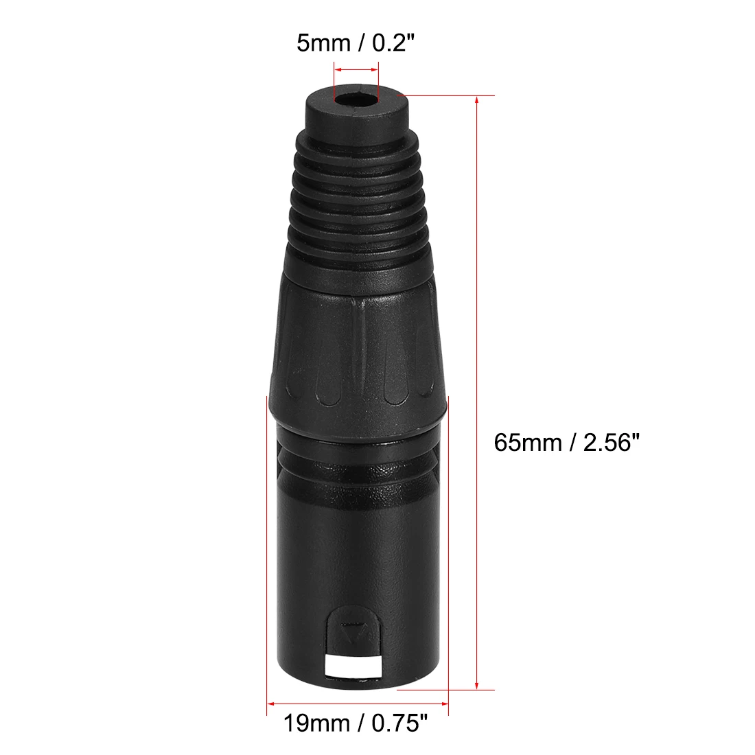 

uxcell 3pcs 3-Pin XLR Connector,Microphone Mic Cable Plug Adapter Connector, Male Black