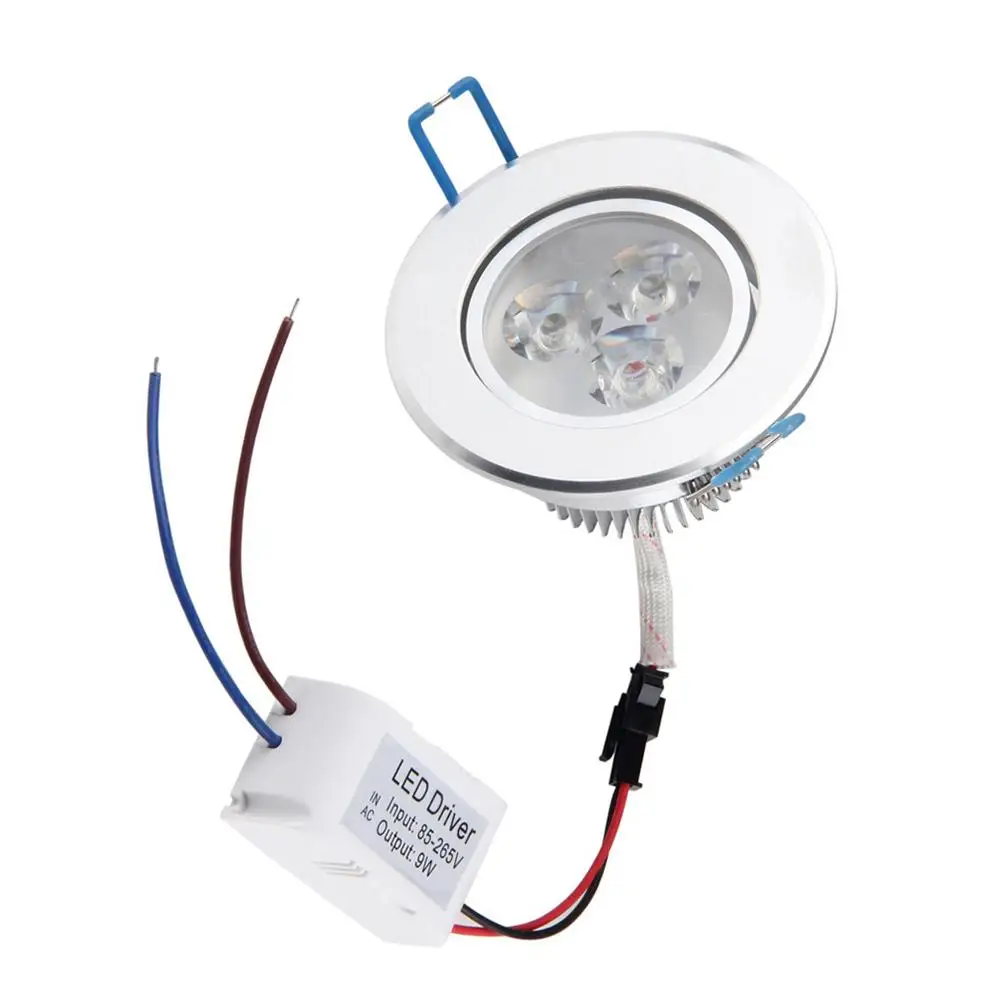 1 шт 9W AC85V-265V 110 V/220 V светодиодный потолочный светильник Встраиваемый светодиодный настенный Точечный светильник с Светодиодный драйвер для дома светильник