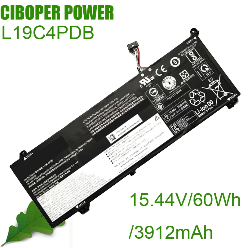 

CP Genuine Laptop Battery L19C4PDB 15.44V/60Wh/3912mAh For 14 G2 ITL 2021 L19M4PDB