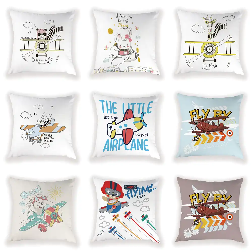 Aircraft Pillow Case For Bed Elephant Pillows Beach Throw Pillow