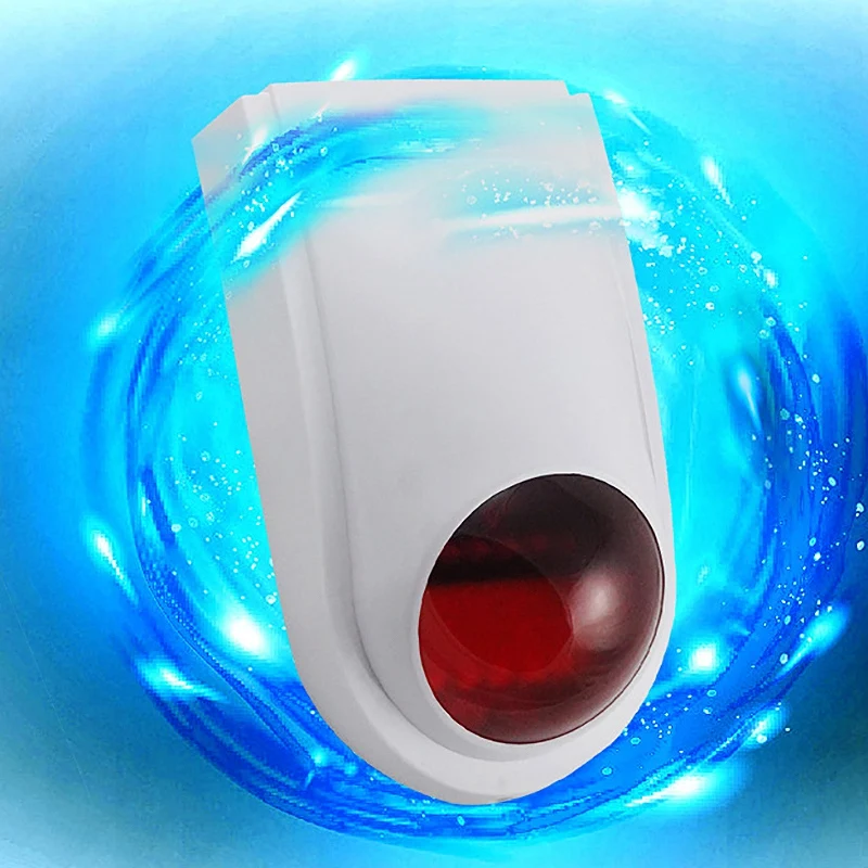 

ABKT-Wireless Flashing Alarm Siren Strobe Light Siren for Home Alarm Security System EU Plug
