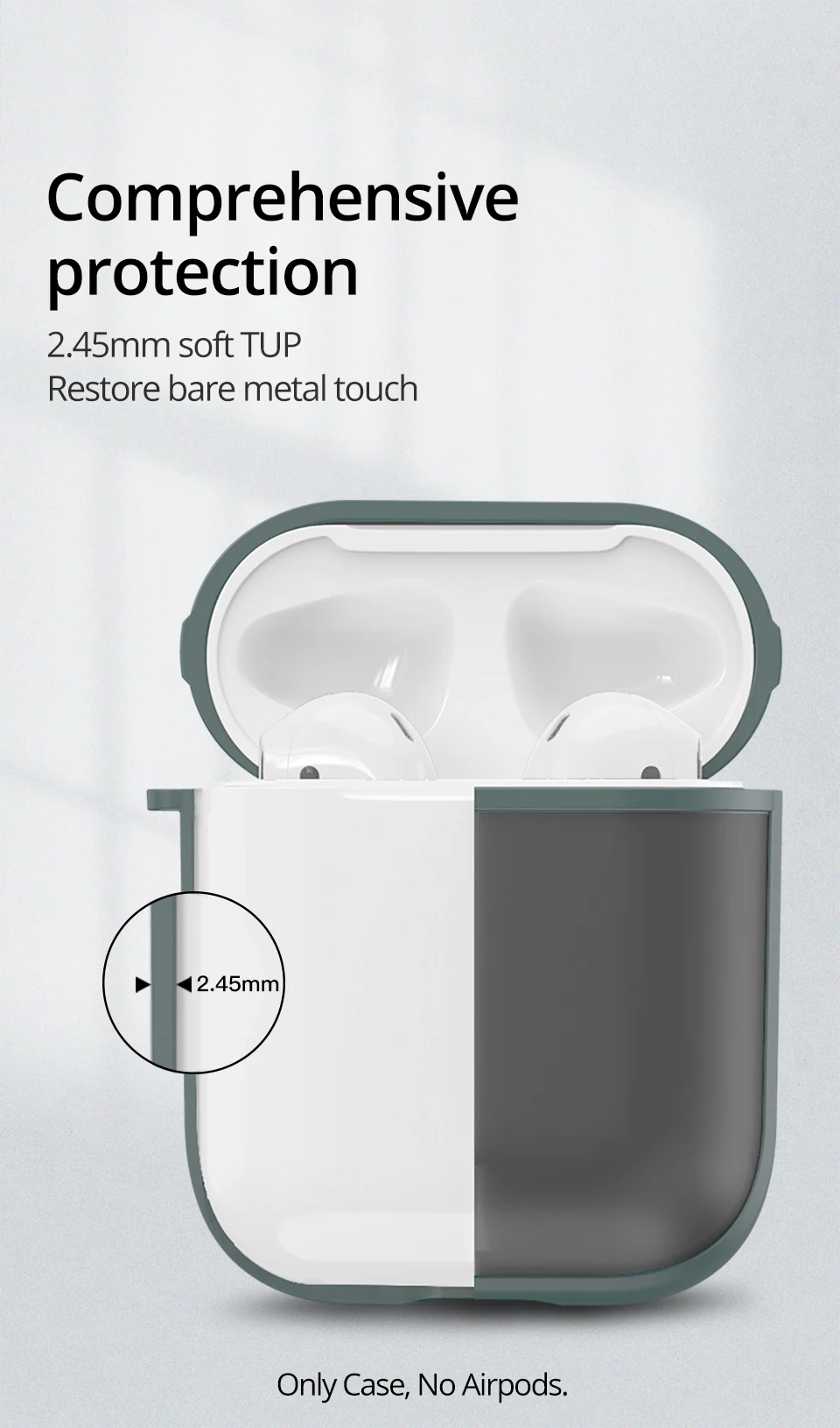 PZOZ для airpods 1 2 Bluetooth наушники мягкий силиконовый защитный чехол для airpods Bluetooth Гарнитура Анти-осень защитный чехол