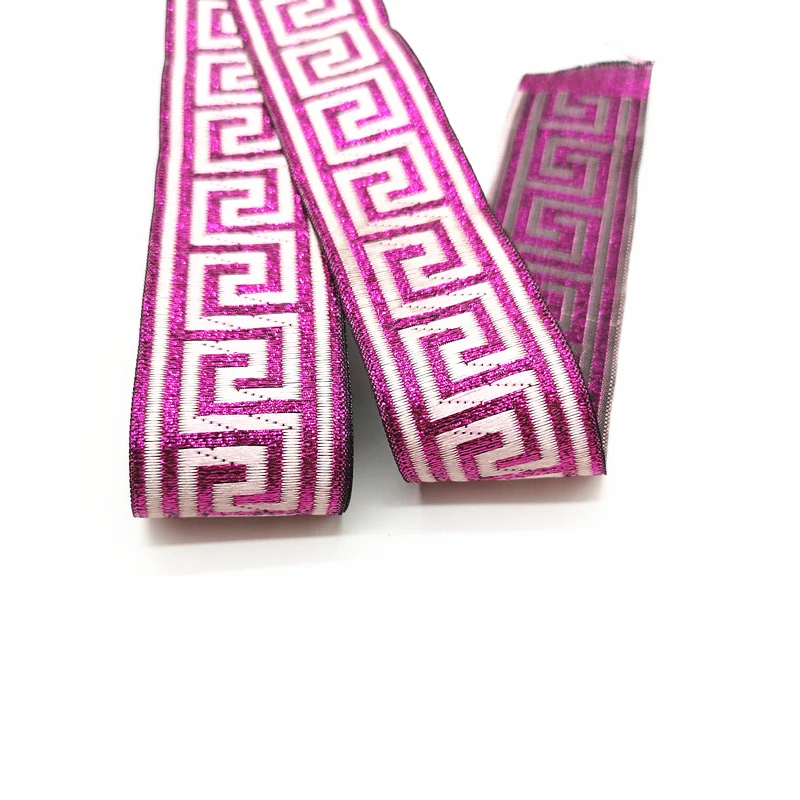 3 метров в этническом стиле вышитая кружевная отделка ленты Винтаж Boho кружевная отделка одежды аксессуары для сумок с вышивкой «сделай сам ткань - Цвет: Glitter Rose