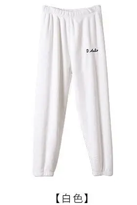 Новые зимние женские ночные брюки женские s Lounge Брюки Женские Фланелевые пижамы 1186 - Цвет: White