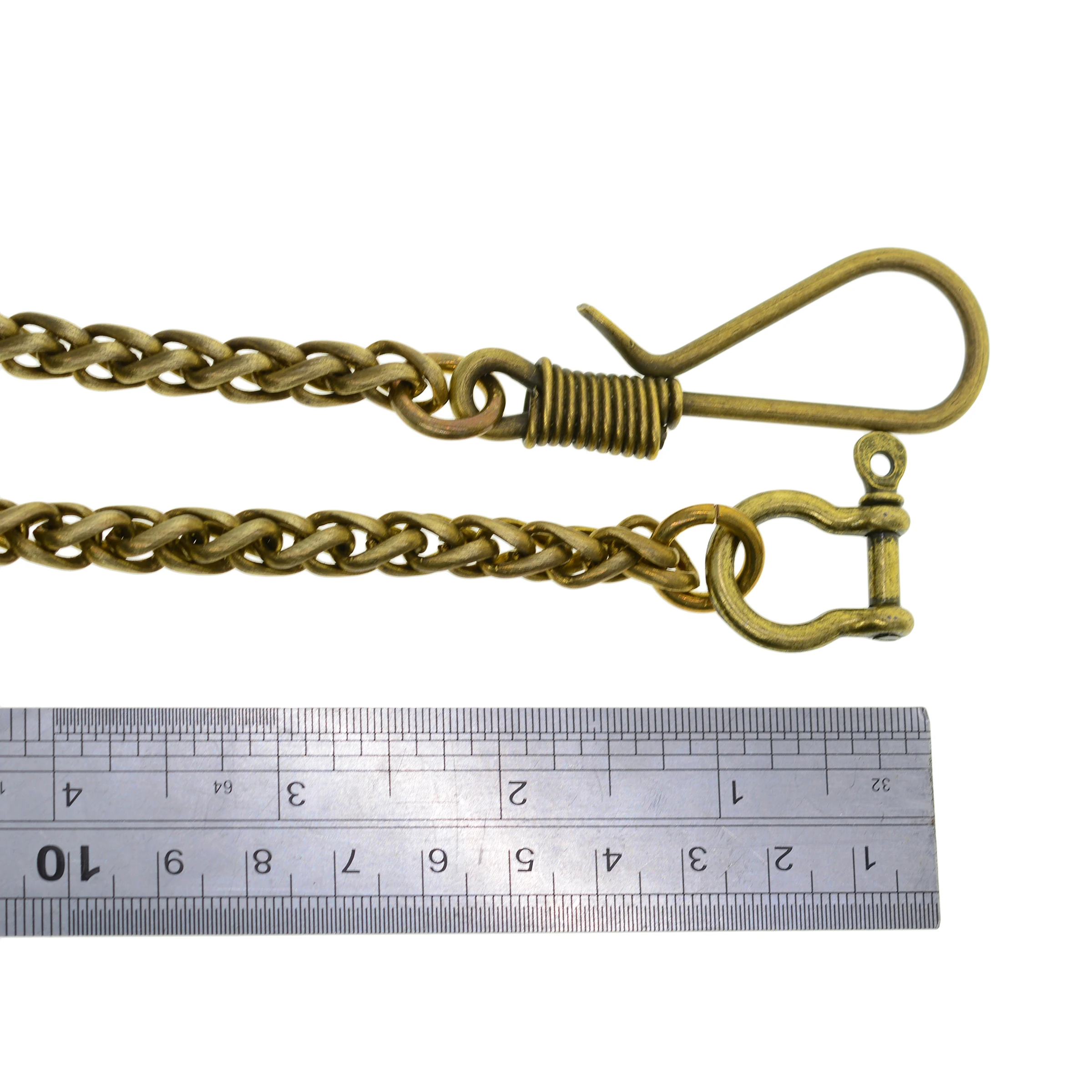 Antique Bronze Trousers Jean Wallet Chains 8mm Brass Wheat