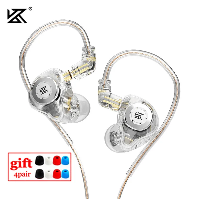 KZ-EDX Pro Circuito Magnético Duplo Fone De Ouvido, Dynamic Drive, HiFi Bass Earbud, Cancelamento de Ruído Esporte Headset, ZST ES4, 10mm