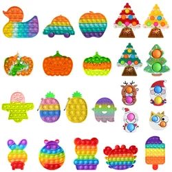 Hot Toy Sensory Duck Shape Funny Anti Stress Puzzle Squeeze Toy Push Bubble Sensory ToyAdult Children Toys