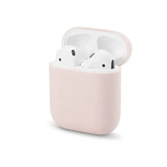 Soft Silicone Cases For Apple Airpods 1/2 Protective Bluetooth Wireless Earphone Cover For Apple Air Pods Charging Box Bags Sand powder