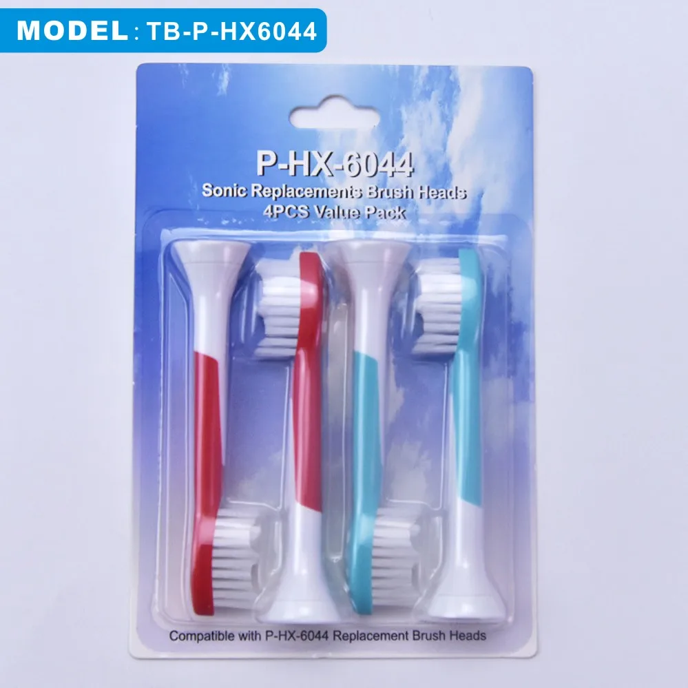 HX6044 4 шт./лот вибрационные сменные насадки для зубной щетки для Philips Sonicare proresyota HX6014/HX6024/HX6034/HX6064 - Цвет: HX6044