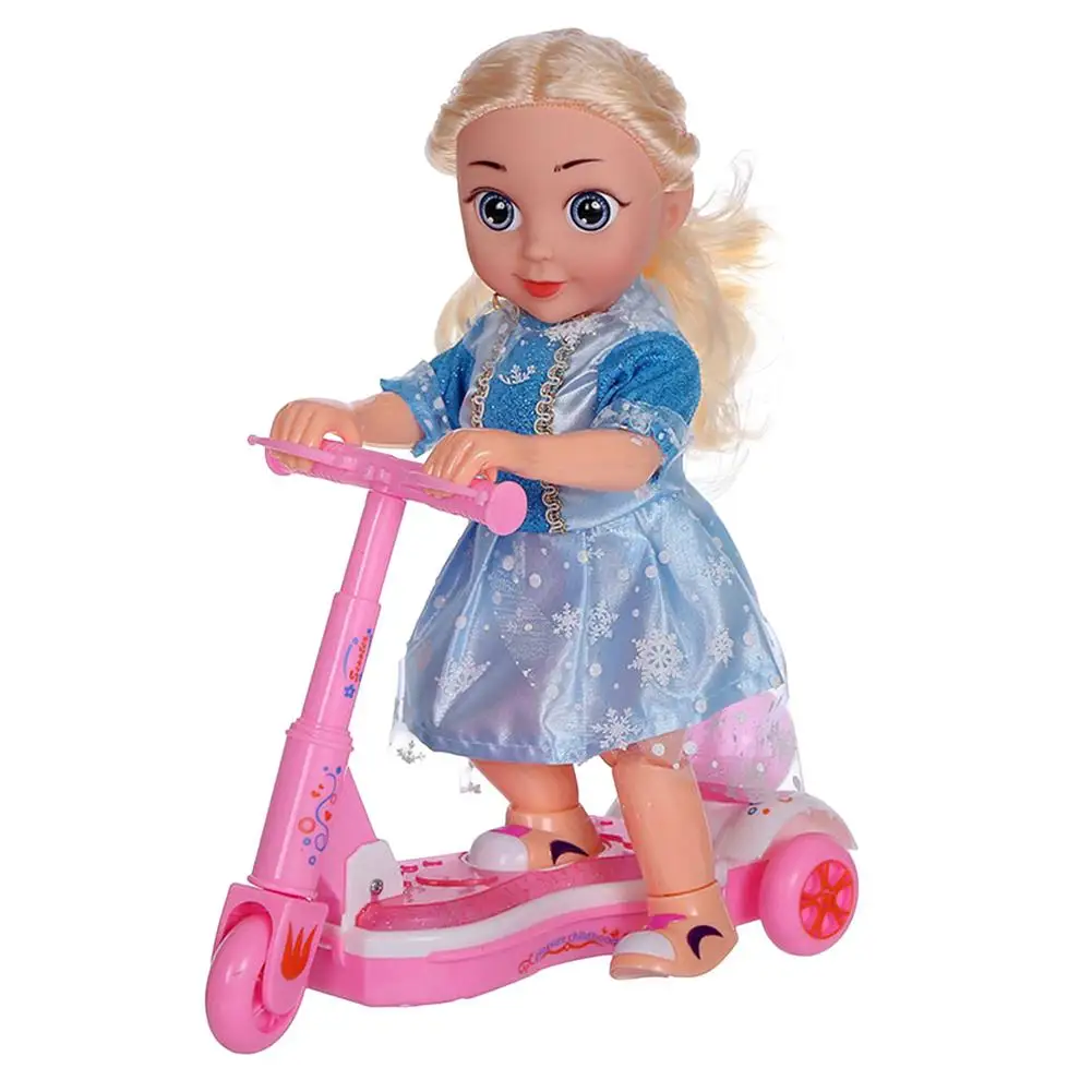 Girl Scooter Doll Toy Glowing Music Multifunctional Cute Girl Doll Toy
