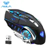 AULA SC100 Gaming Mouse Rechargeable Wireless Mouse Silent Click 2400DPI USB Mute Optical Backlit Mouse for PC Laptop Computer ► Photo 1/6