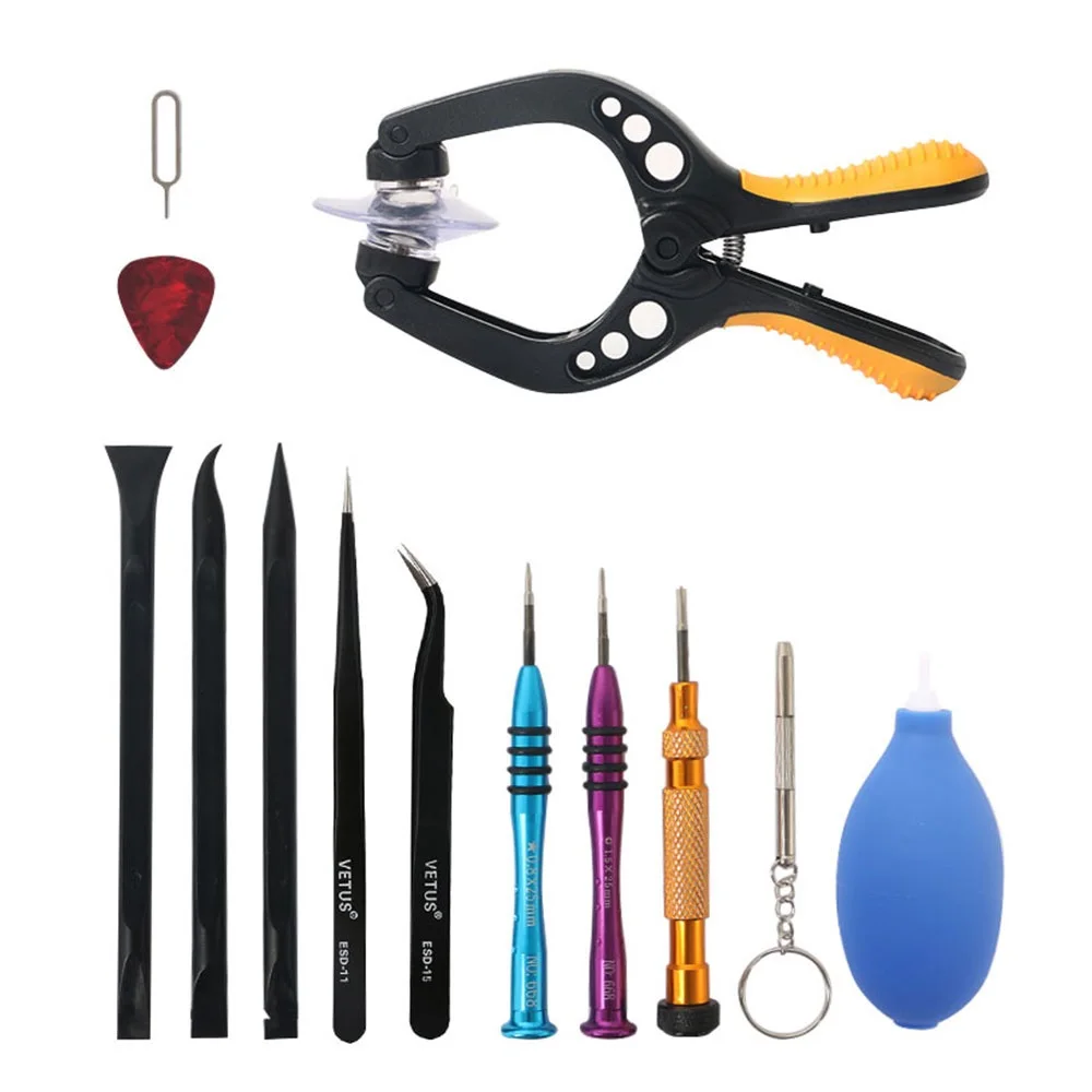 

13 in 1 Mobile Phone Repair Tool Kit Disassembly Repair Tools Kit 13 in 1 Screwdriver Dust Blower Suction Cup SIM Card Tray