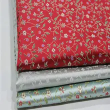 Китайское платье Чонсам материальное Украшение Подушка DIY тканая парча жаккардовая шелковая атласная ткань/рисовый характер flowe